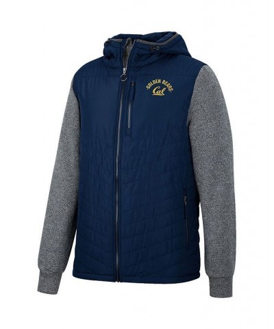 Men's Navy, Charcoal Cal Bears Course Herringbone Full-Zip Hoodie $47.50 Jackets