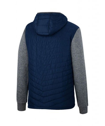 Men's Navy, Charcoal Cal Bears Course Herringbone Full-Zip Hoodie $47.50 Jackets