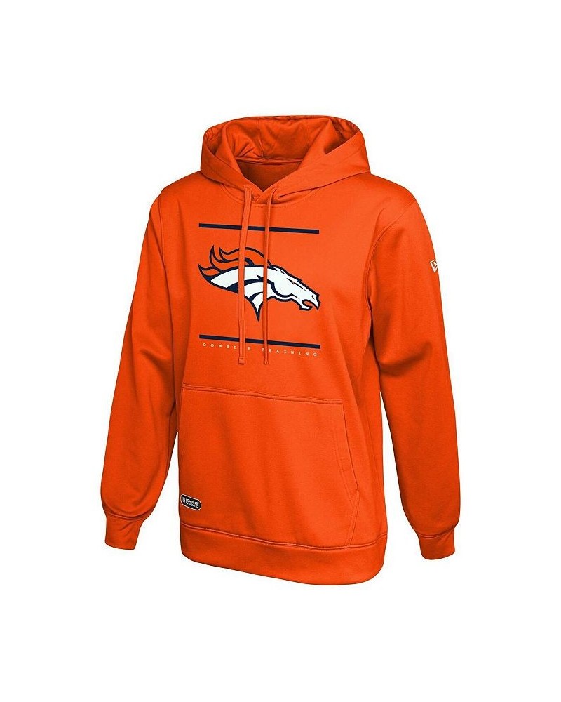 Men's Orange Denver Broncos Combine Authentic Split Defense Pullover Hoodie $39.20 Sweatshirt