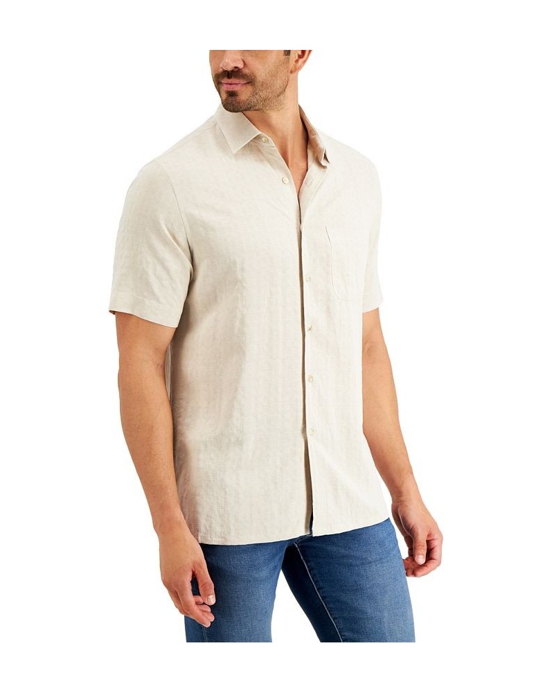 Men's Textured Shirt Tan/Beige $14.40 Shirts