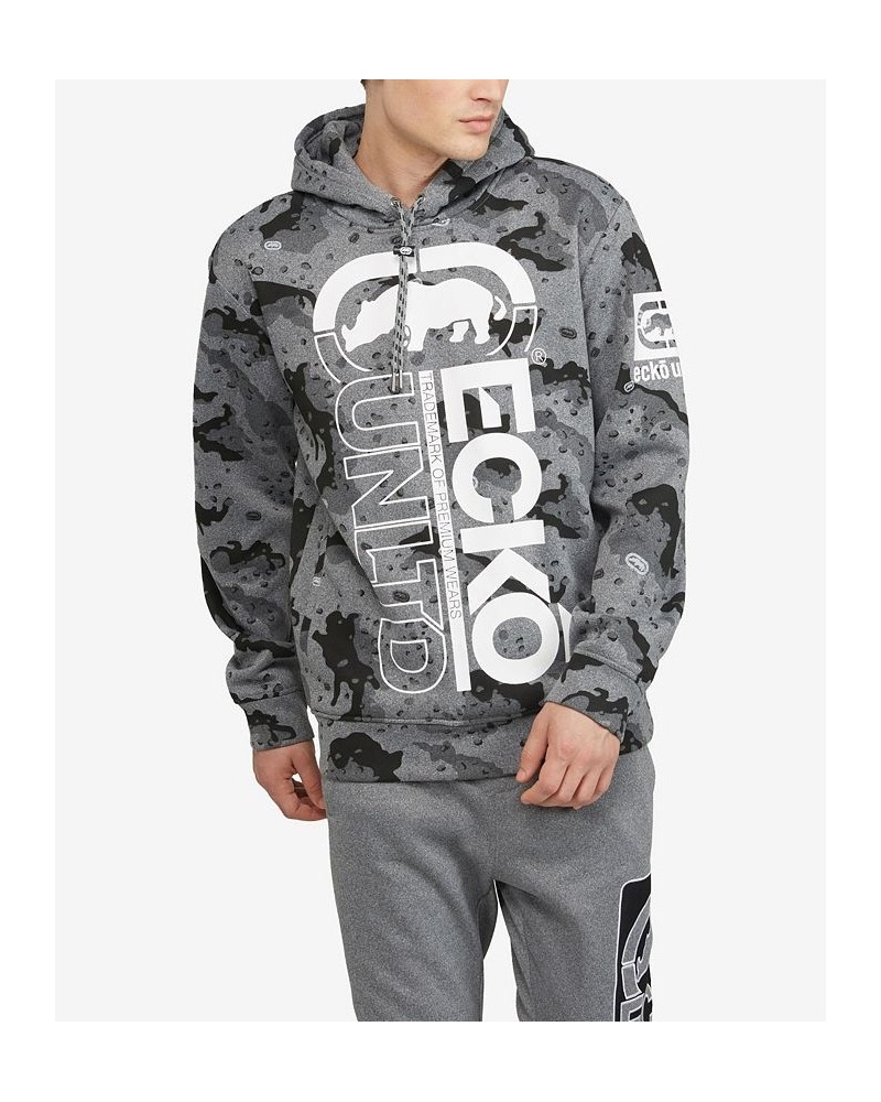 Men's Big and Tall Concealed Camo Hoodie Gray $33.32 Sweatshirt