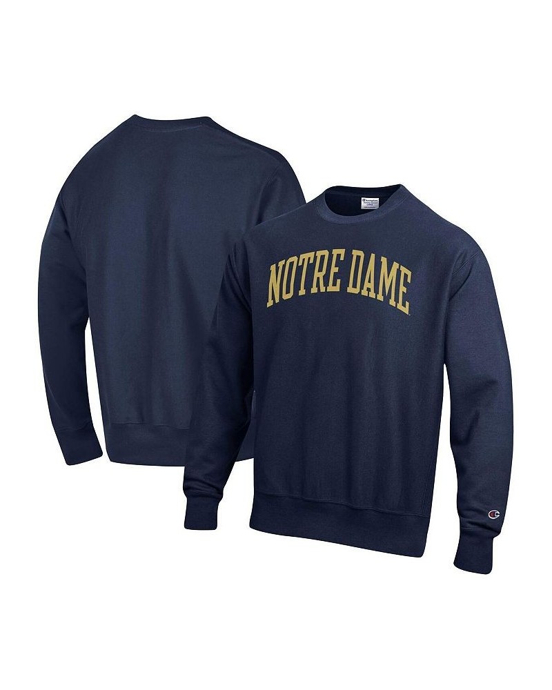 Men's Navy Notre Dame Fighting Irish Big and Tall Reverse Weave Fleece Crewneck Pullover Sweatshirt $38.40 Sweatshirt