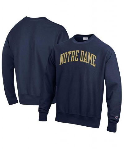 Men's Navy Notre Dame Fighting Irish Big and Tall Reverse Weave Fleece Crewneck Pullover Sweatshirt $38.40 Sweatshirt