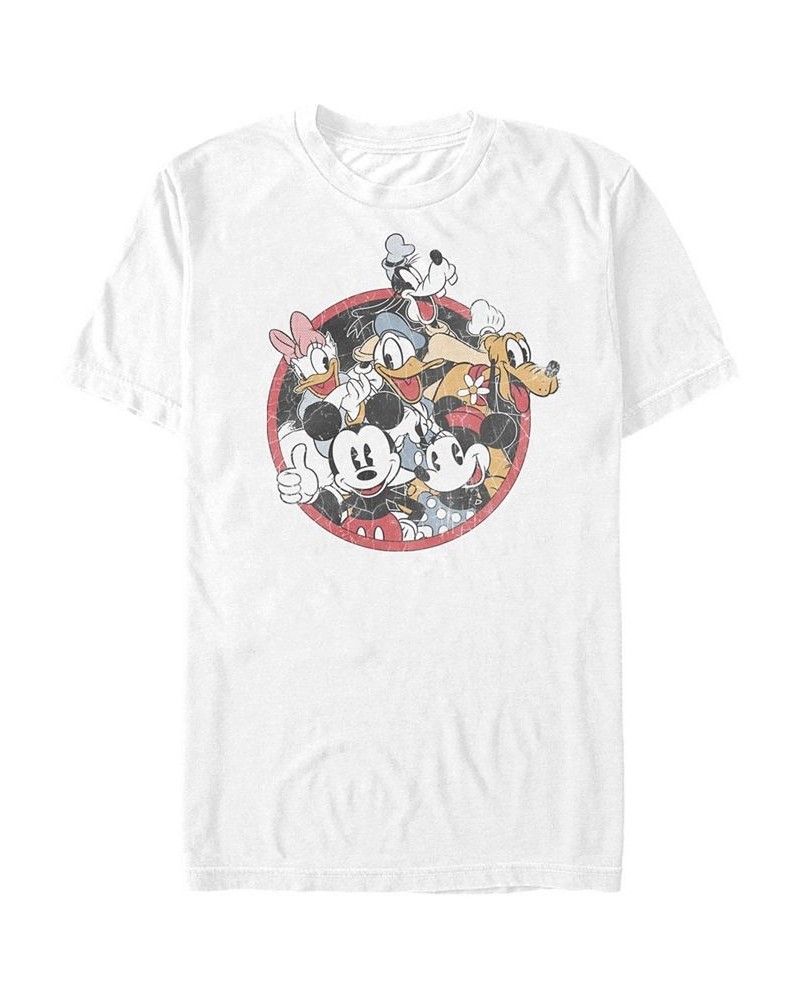 Men's Retro Groupie Short Sleeve Crew T-shirt White $20.99 T-Shirts