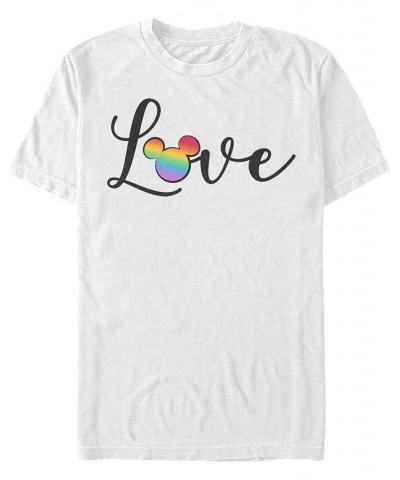 Men's Love And Disney Short Sleeve T-Shirt White $16.80 T-Shirts