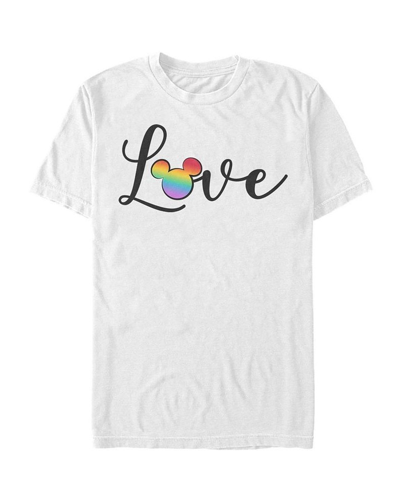 Men's Love And Disney Short Sleeve T-Shirt White $16.80 T-Shirts