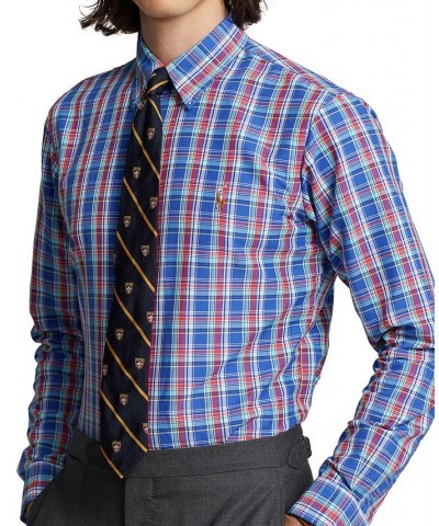 Men's Classic-Fit Plaid Performance Shirt Royal/Deep Pink Multi $74.00 Shirts