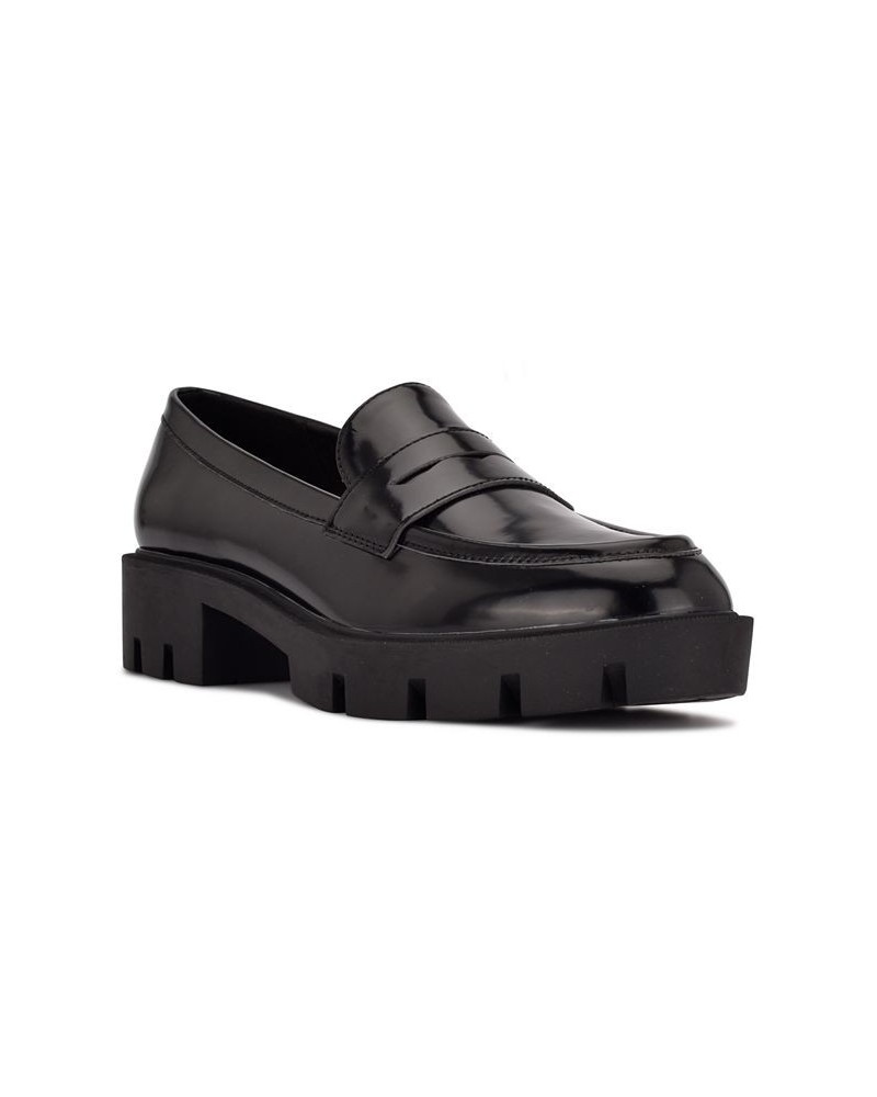 Women's Maibel Slip-on Loafers Black $40.59 Shoes