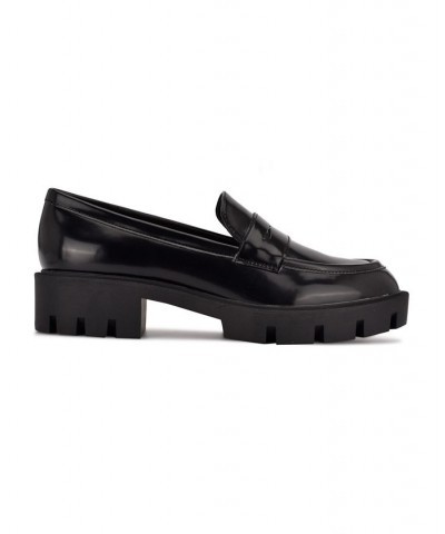 Women's Maibel Slip-on Loafers Black $40.59 Shoes