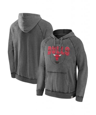 Men's Branded Gray Chicago Bulls Acquisition True Classics Vintage-Like Snow Wash Pullover Hoodie $32.85 Sweatshirt