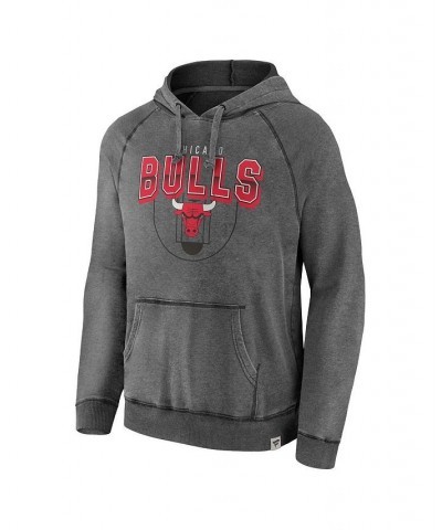 Men's Branded Gray Chicago Bulls Acquisition True Classics Vintage-Like Snow Wash Pullover Hoodie $32.85 Sweatshirt