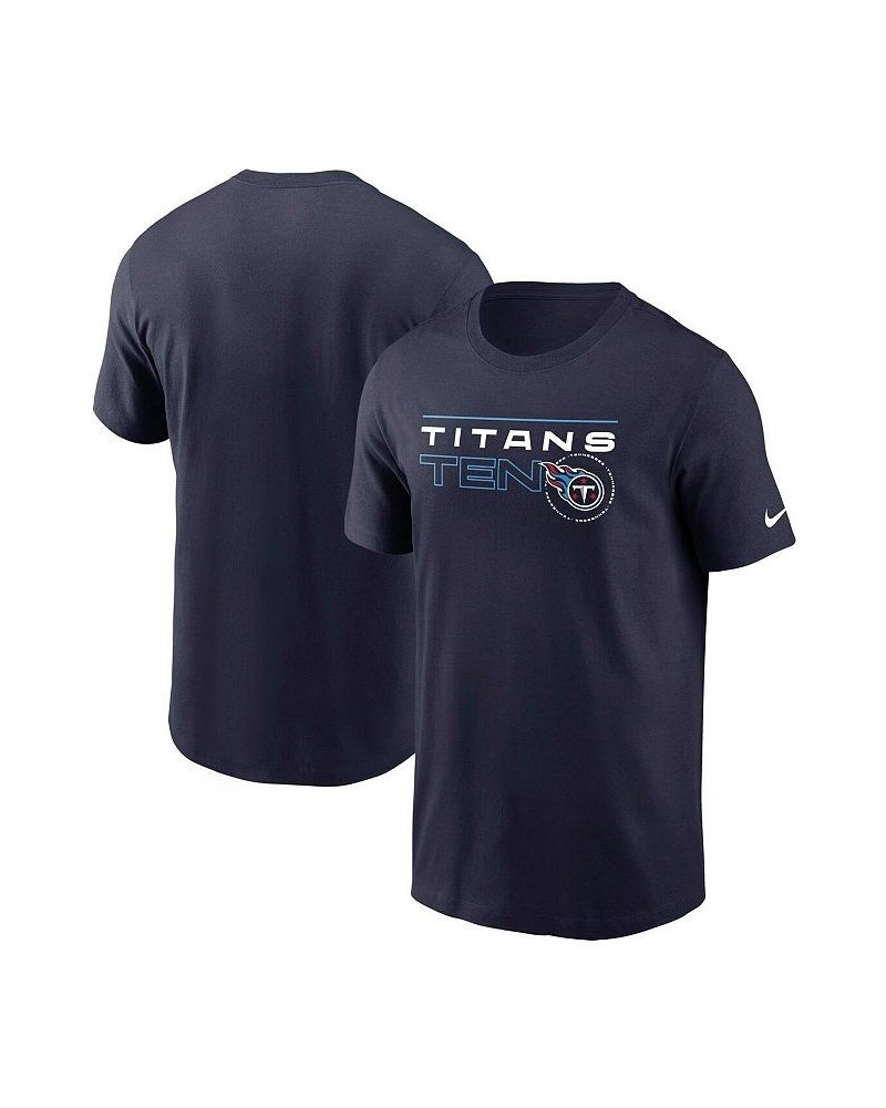 Men's Navy Tennessee Titans Broadcast Essential T-shirt $17.59 T-Shirts