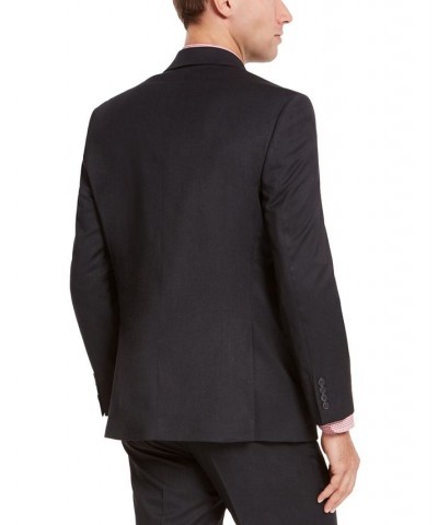 Men's Classic-Fit Suit Separates Charcoal Sharkskin $53.90 Suits