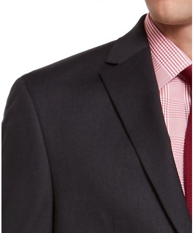 Men's Classic-Fit Suit Separates Charcoal Sharkskin $53.90 Suits