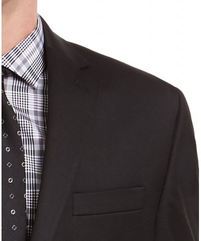 Men's Classic-Fit Suit Separates Charcoal Sharkskin $53.90 Suits