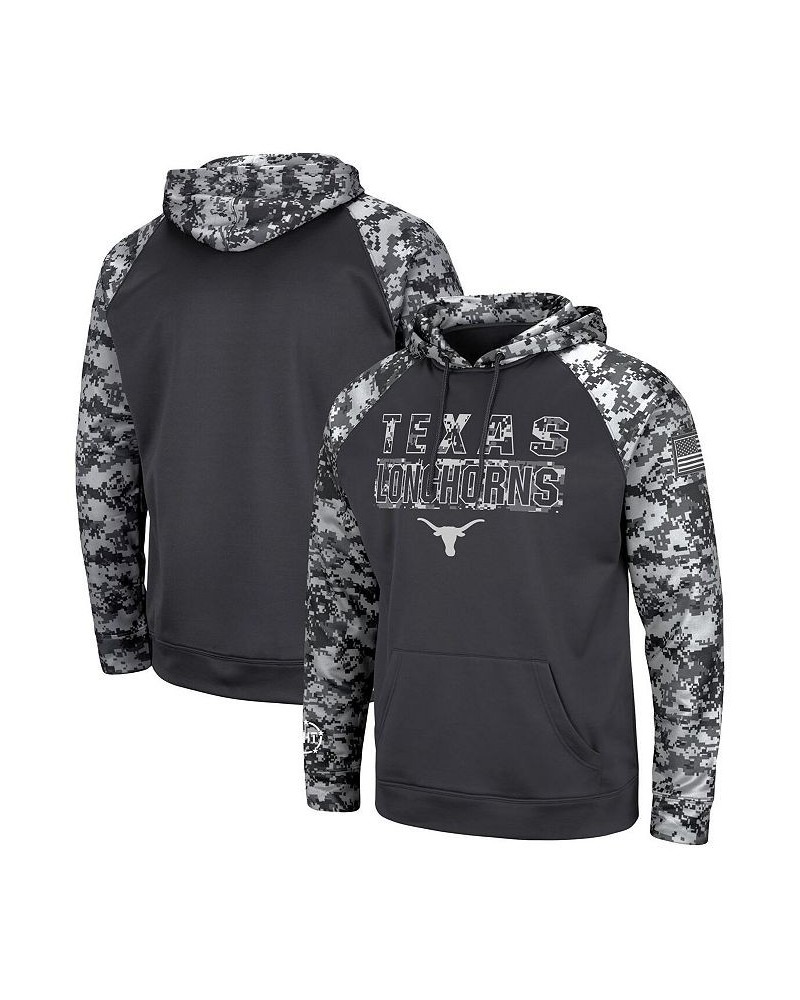 Men's Charcoal Texas Longhorns Big and Tall OHT Military-Inspired Appreciation Digi Camo Raglan Pullover Hoodie $31.50 Sweats...