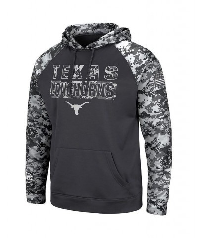 Men's Charcoal Texas Longhorns Big and Tall OHT Military-Inspired Appreciation Digi Camo Raglan Pullover Hoodie $31.50 Sweats...