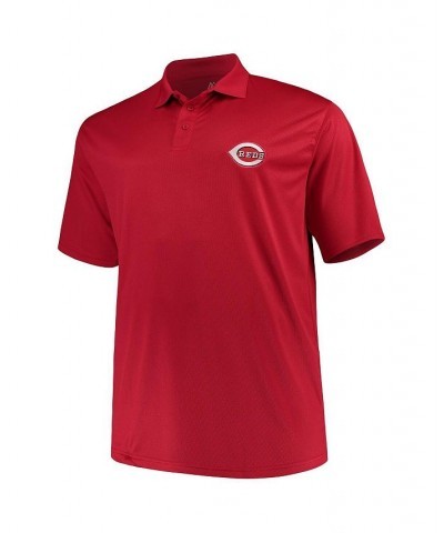 Men's Red Cincinnati Reds Big and Tall Solid Birdseye Polo Shirt $23.64 Polo Shirts