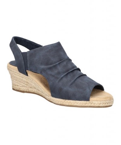 Women's Teje Espadrille Wedge Sandals Blue $36.00 Shoes