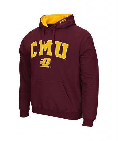 Men's Maroon Cent. Michigan Chippewas Arch and Logo Pullover Hoodie $32.44 Sweatshirt