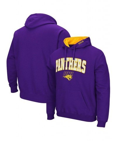 Men's Purple Northern Iowa Panthers Arch and Logo Pullover Hoodie $27.50 Sweatshirt