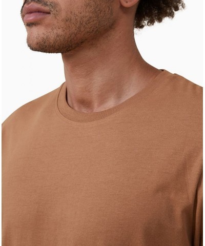 Men's Long Sleeve T-shirt Brown $18.89 T-Shirts