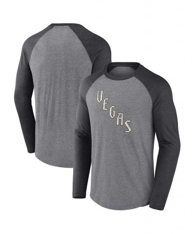 Men's Branded Heather Gray, Black Vegas Golden Knights Special Edition 2.0 Long Sleeve Raglan T-shirt $24.07 T-Shirts