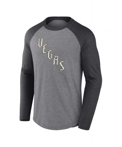 Men's Branded Heather Gray, Black Vegas Golden Knights Special Edition 2.0 Long Sleeve Raglan T-shirt $24.07 T-Shirts