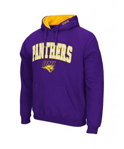 Men's Purple Northern Iowa Panthers Arch and Logo Pullover Hoodie $27.50 Sweatshirt