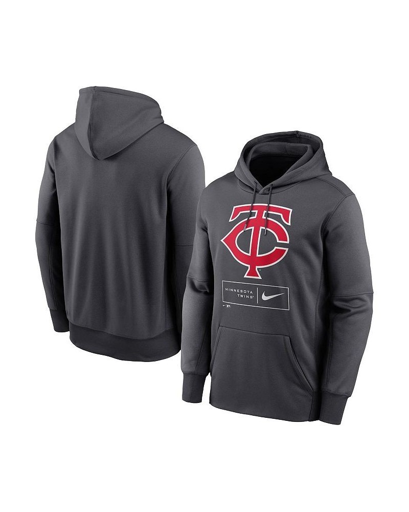 Men's Anthracite Minnesota Twins Season Pattern Pullover Hoodie $45.00 Sweatshirt