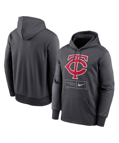 Men's Anthracite Minnesota Twins Season Pattern Pullover Hoodie $45.00 Sweatshirt