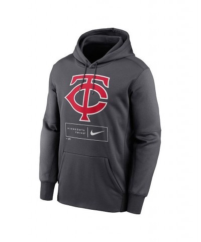 Men's Anthracite Minnesota Twins Season Pattern Pullover Hoodie $45.00 Sweatshirt