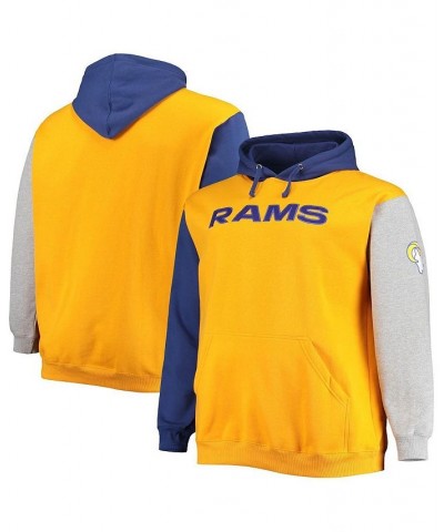 Men's Royal, Gold Los Angeles Rams Big and Tall Pullover Hoodie $34.30 Sweatshirt