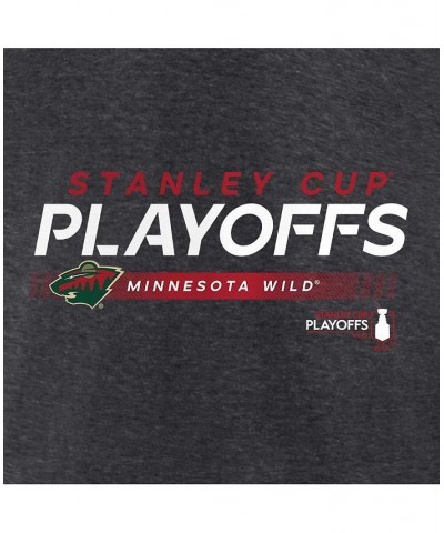 Men's Branded Charcoal Minnesota Wild 2022 Stanley Cup Playoffs Playmaker T-shirt $20.15 T-Shirts