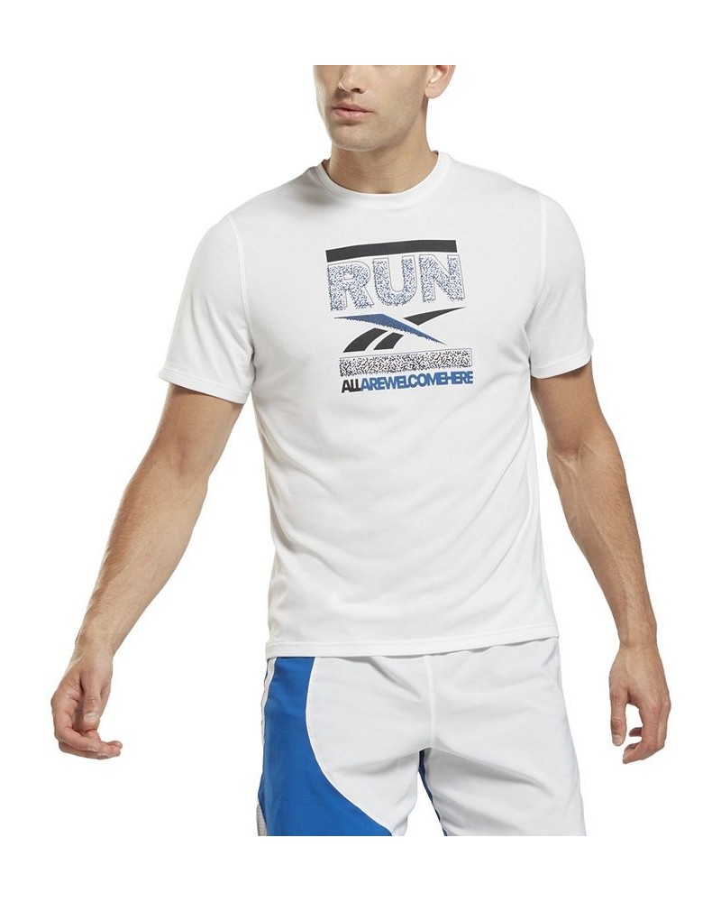 Men's Speedwick Running Graphic T-Shirt White $16.25 T-Shirts