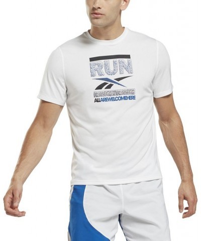 Men's Speedwick Running Graphic T-Shirt White $16.25 T-Shirts