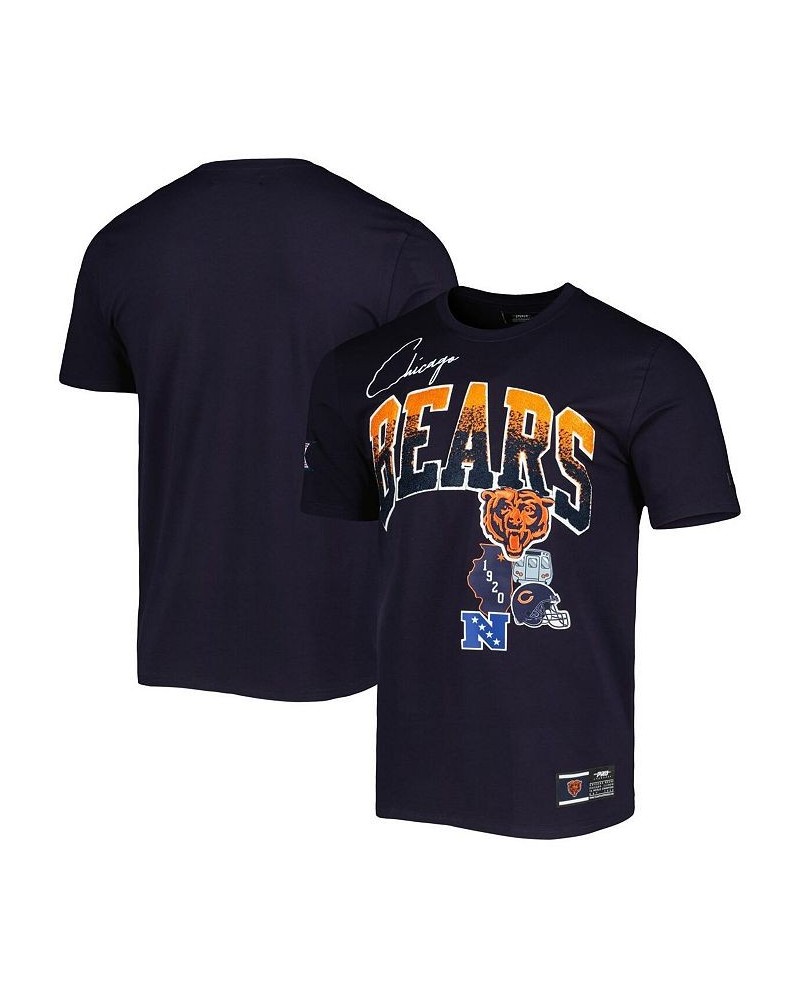 Men's Navy Chicago Bears Hometown Collection T-shirt $32.90 T-Shirts