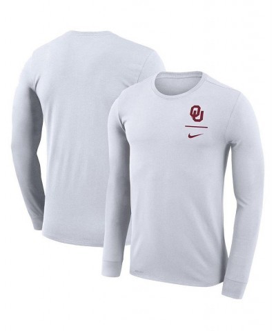 Men's White Oklahoma Sooners Logo Stack Legend Performance Long Sleeve T-shirt $28.04 T-Shirts