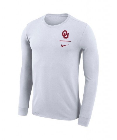 Men's White Oklahoma Sooners Logo Stack Legend Performance Long Sleeve T-shirt $28.04 T-Shirts