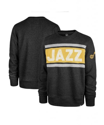 Men's Heather Black Utah Jazz Tribeca Emerson Pullover Sweatshirt $32.12 Sweatshirt