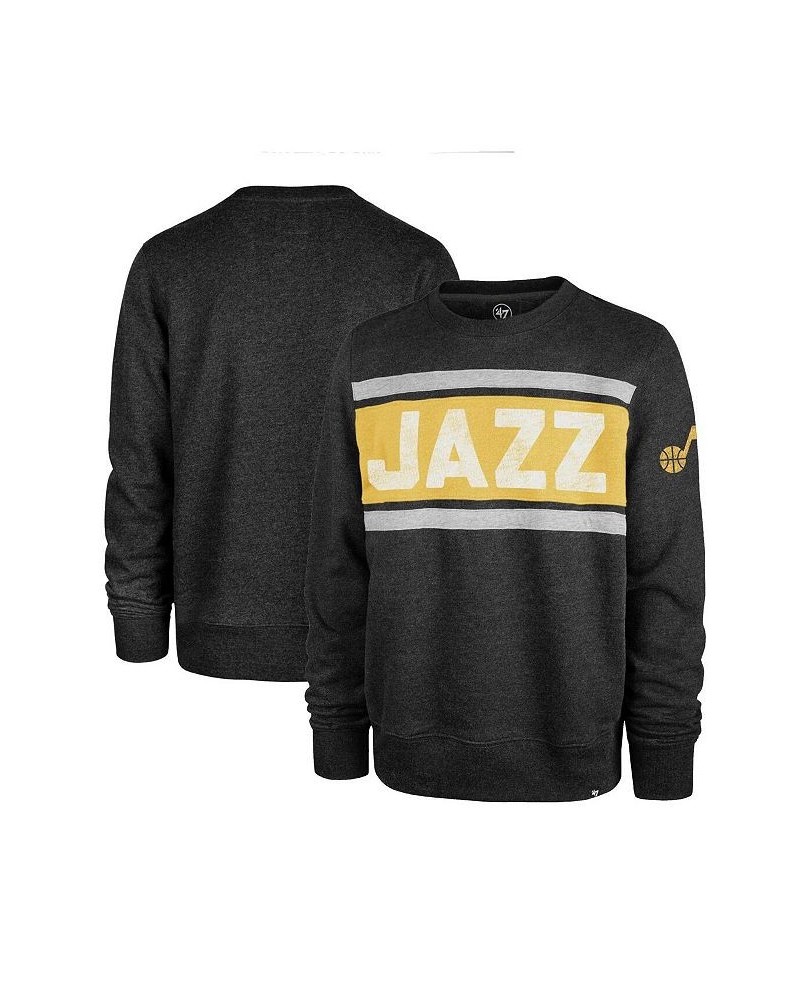 Men's Heather Black Utah Jazz Tribeca Emerson Pullover Sweatshirt $32.12 Sweatshirt