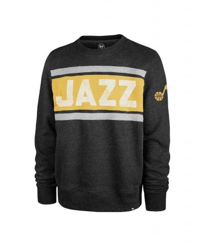 Men's Heather Black Utah Jazz Tribeca Emerson Pullover Sweatshirt $32.12 Sweatshirt