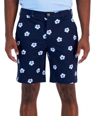 Men's Tommy Classic-Fit Hibiscus-Print 9" Shorts Blue $13.12 Shorts