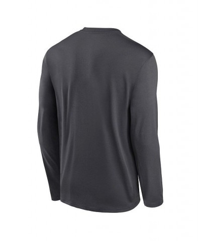 Men's Anthracite Los Angeles Dodgers Icon Legend Performance Long Sleeve T-shirt $27.50 T-Shirts