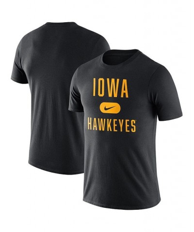 Men's Black Iowa Hawkeyes Team Arch T-shirt $15.40 T-Shirts