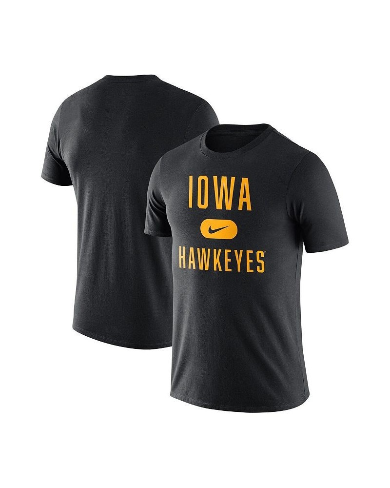 Men's Black Iowa Hawkeyes Team Arch T-shirt $15.40 T-Shirts