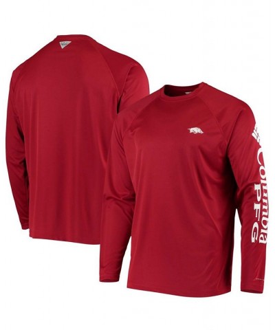 Men's PFG Cardinal Arkansas Razorbacks Terminal Tackle Omni-Shade Long Sleeve T-shirt $24.00 T-Shirts