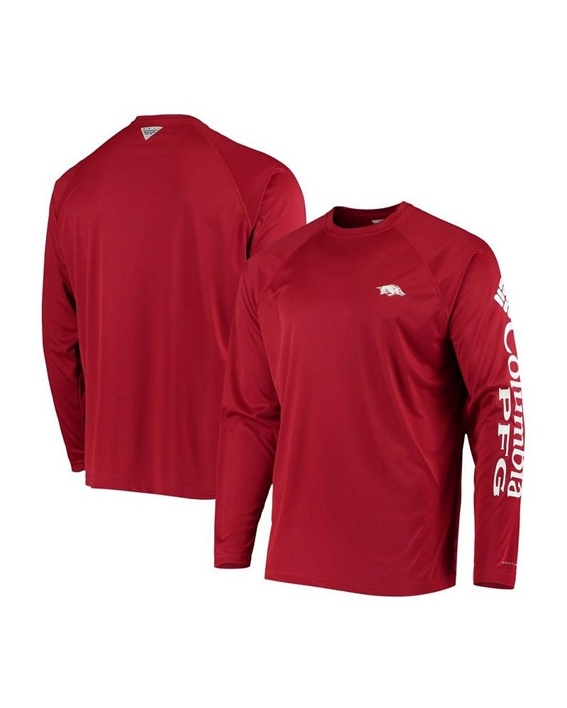 Men's PFG Cardinal Arkansas Razorbacks Terminal Tackle Omni-Shade Long Sleeve T-shirt $24.00 T-Shirts