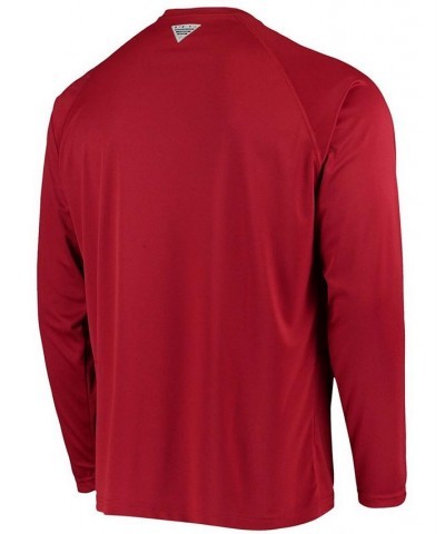 Men's PFG Cardinal Arkansas Razorbacks Terminal Tackle Omni-Shade Long Sleeve T-shirt $24.00 T-Shirts