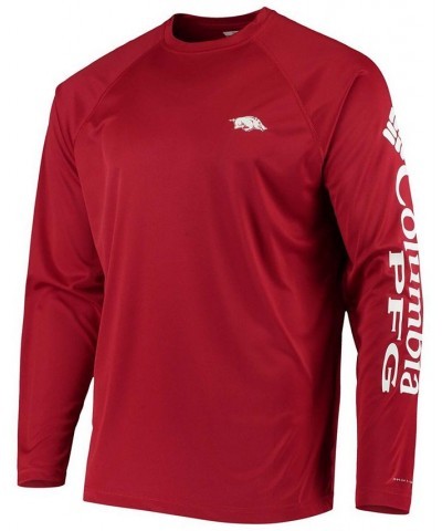 Men's PFG Cardinal Arkansas Razorbacks Terminal Tackle Omni-Shade Long Sleeve T-shirt $24.00 T-Shirts